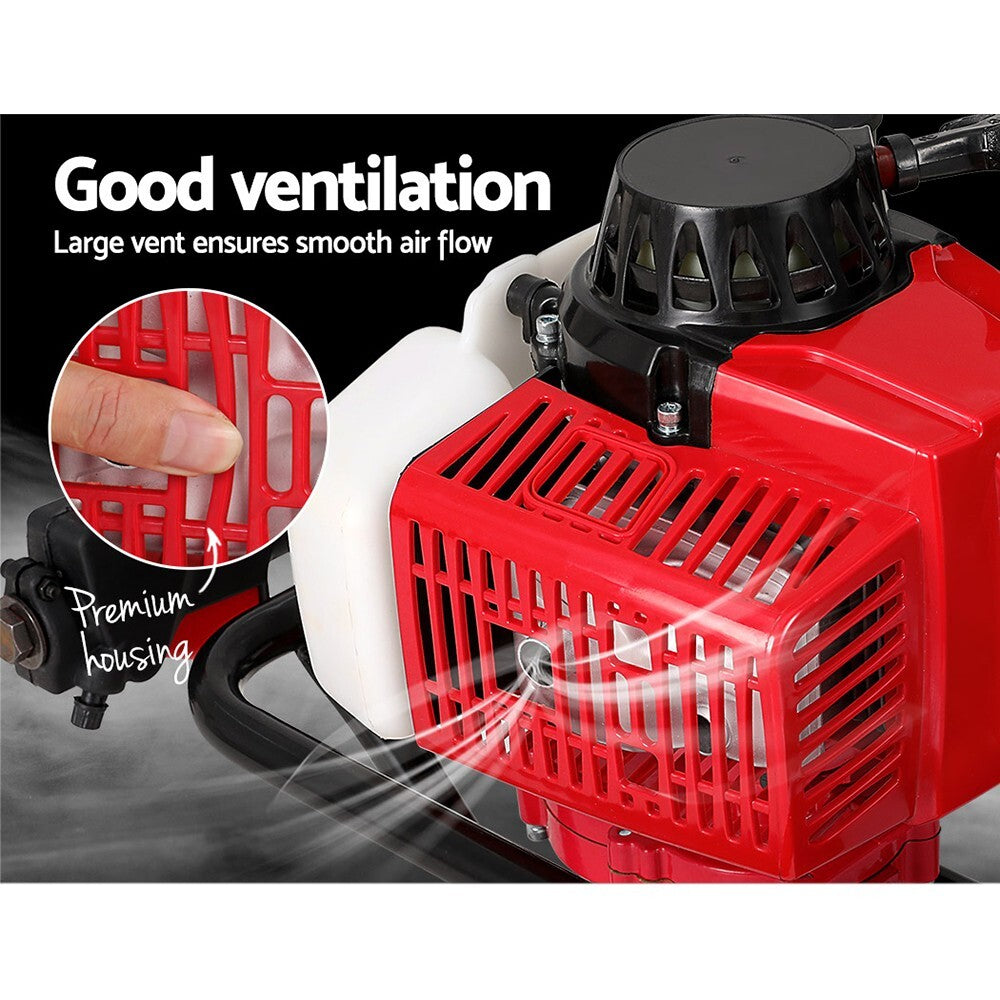 Post Hole Digger Motor Only Petrol Hand Engine Diggers Easy start Red