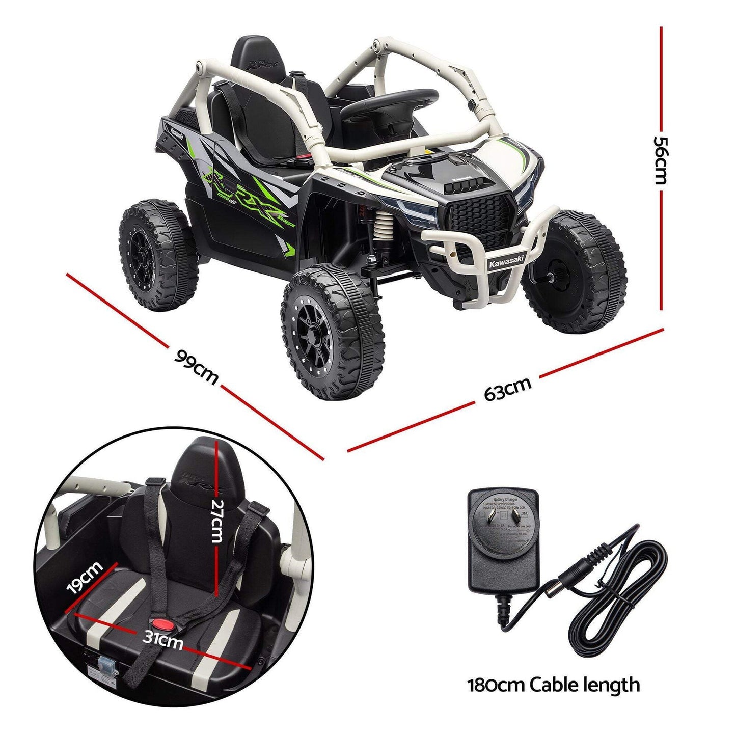 Kids Ride On Car Off-Road Licensed KRX1000 Electric Toy with Remote Control