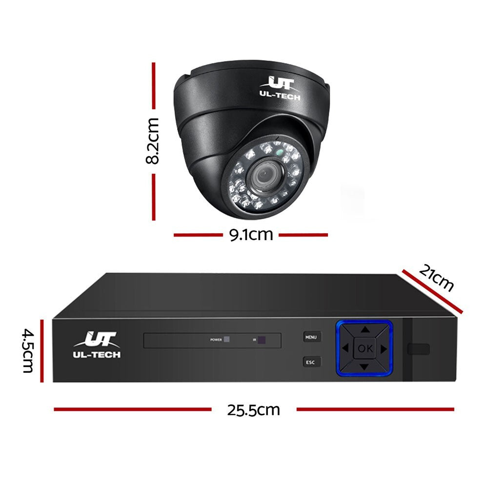 1080P Security Camera System 8CH DVR with 8 CCTV Dome Cameras