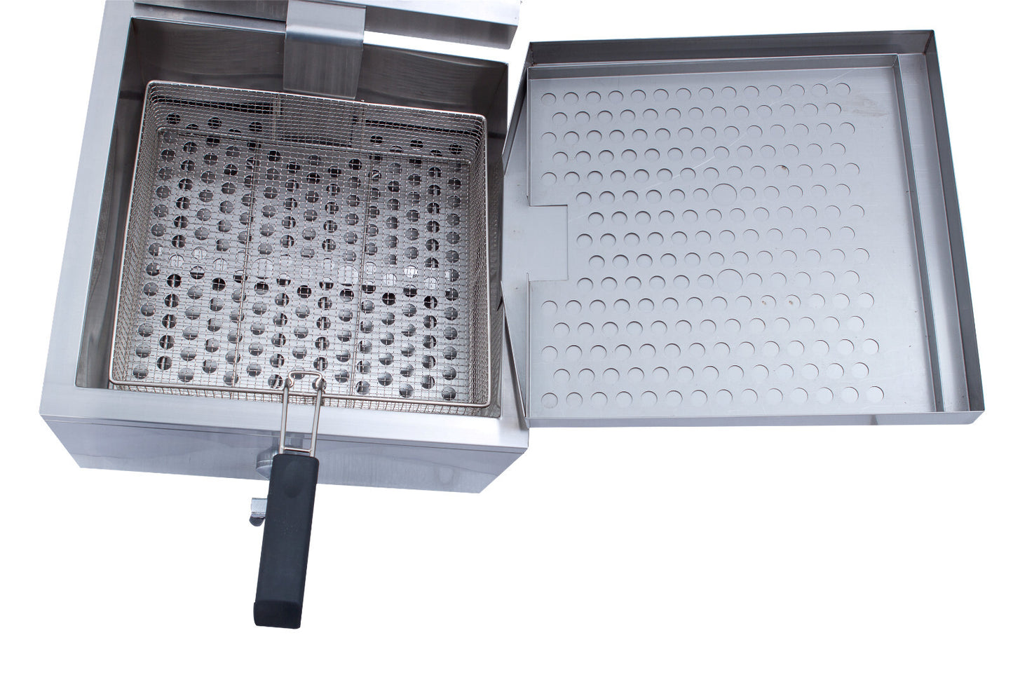 BIG 30L COMMERCIAL DEEP FRYER BIG BASKET LIFTER SCREEN +SIDE TRAY+TAPE 2 YRS WTY (Copy)
