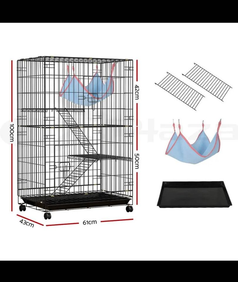 Pet Rabbit Cage Indoor Hutch Guinea Pig Bird Ferret Hamster Pet Cage Outdoor