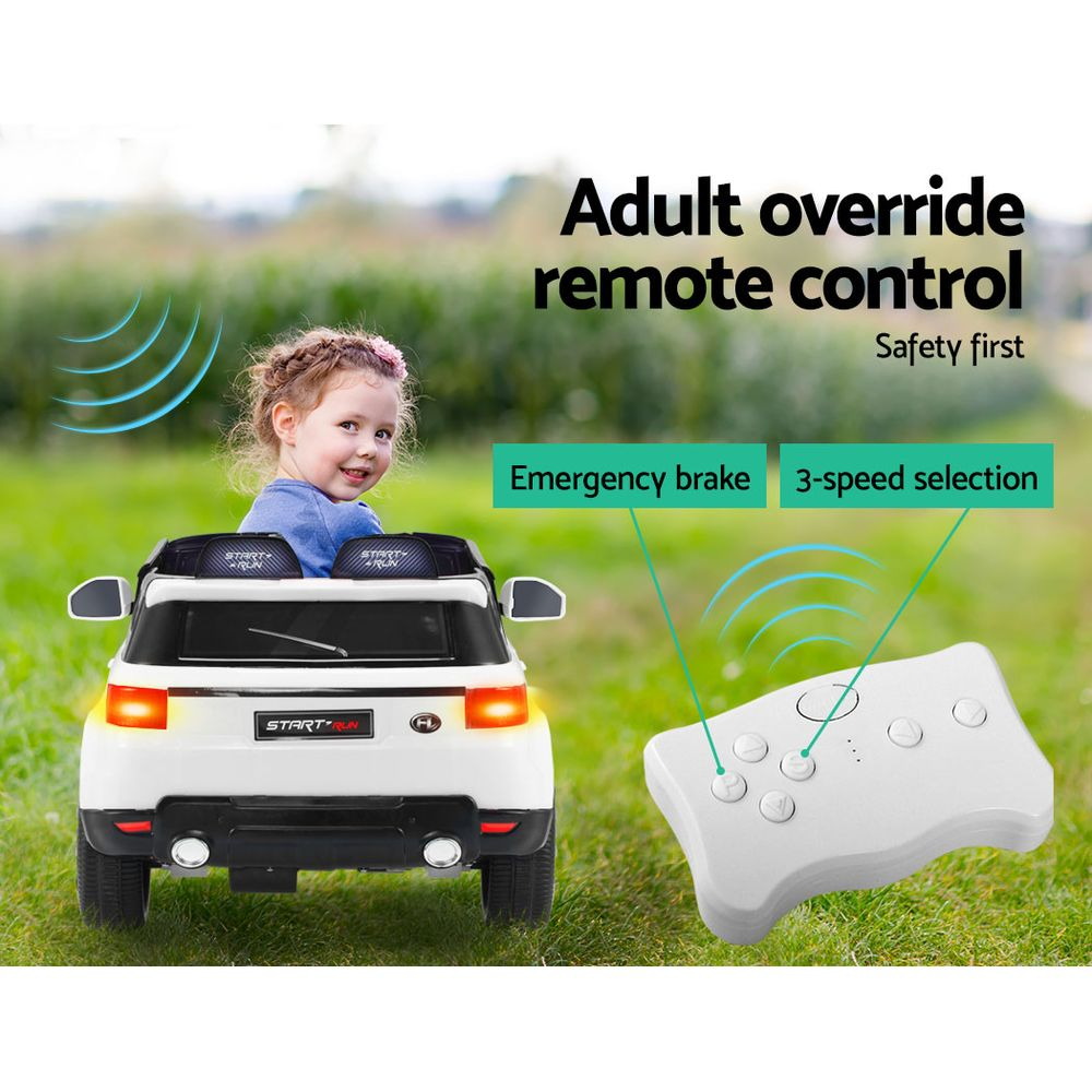 Kids Electric Ride On Car SUV Range Rover-inspired Cars Remote 12V White