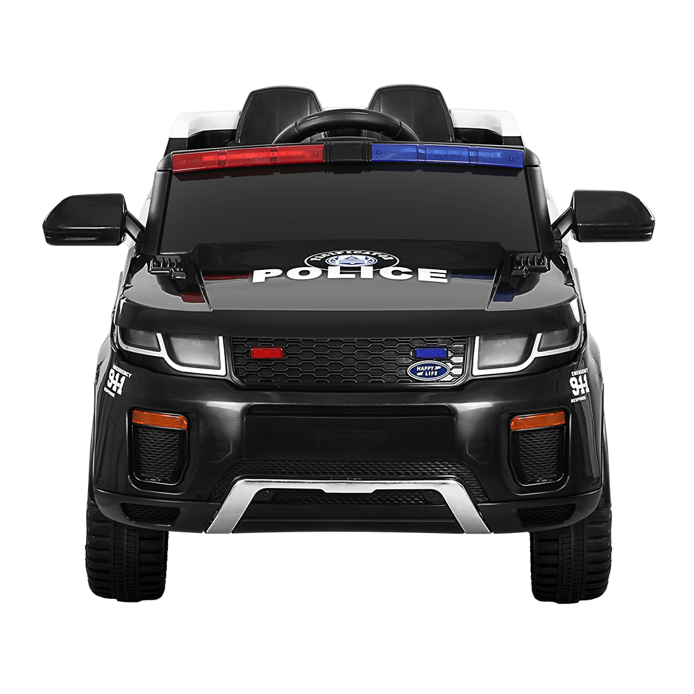 Ride On Car Rigo Kids Patrol Police Ride On Cars Horn Music Remote Black