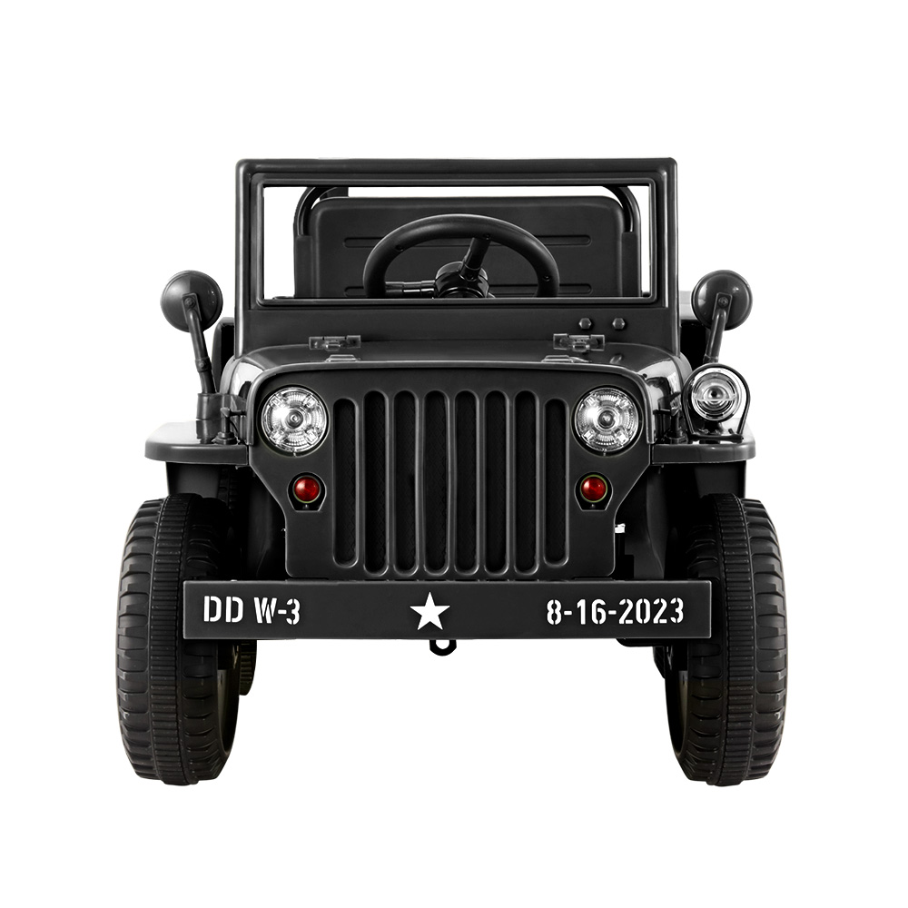 Kids Ride On Car Electric Toys Cars Headlight Music Remote Control Black