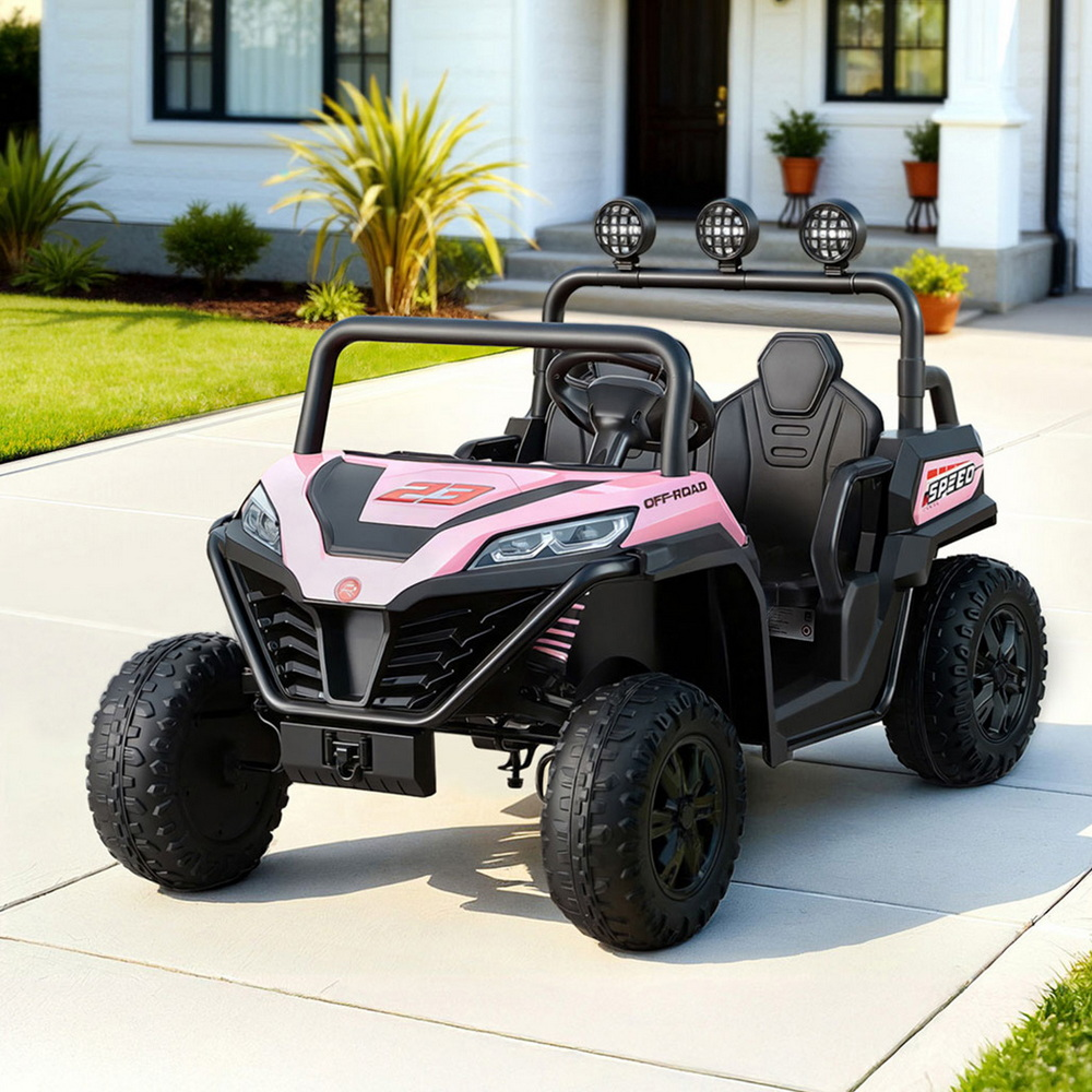 Kids Ride On Car Electric Toys Cars Headlight Music Remote Control Pink