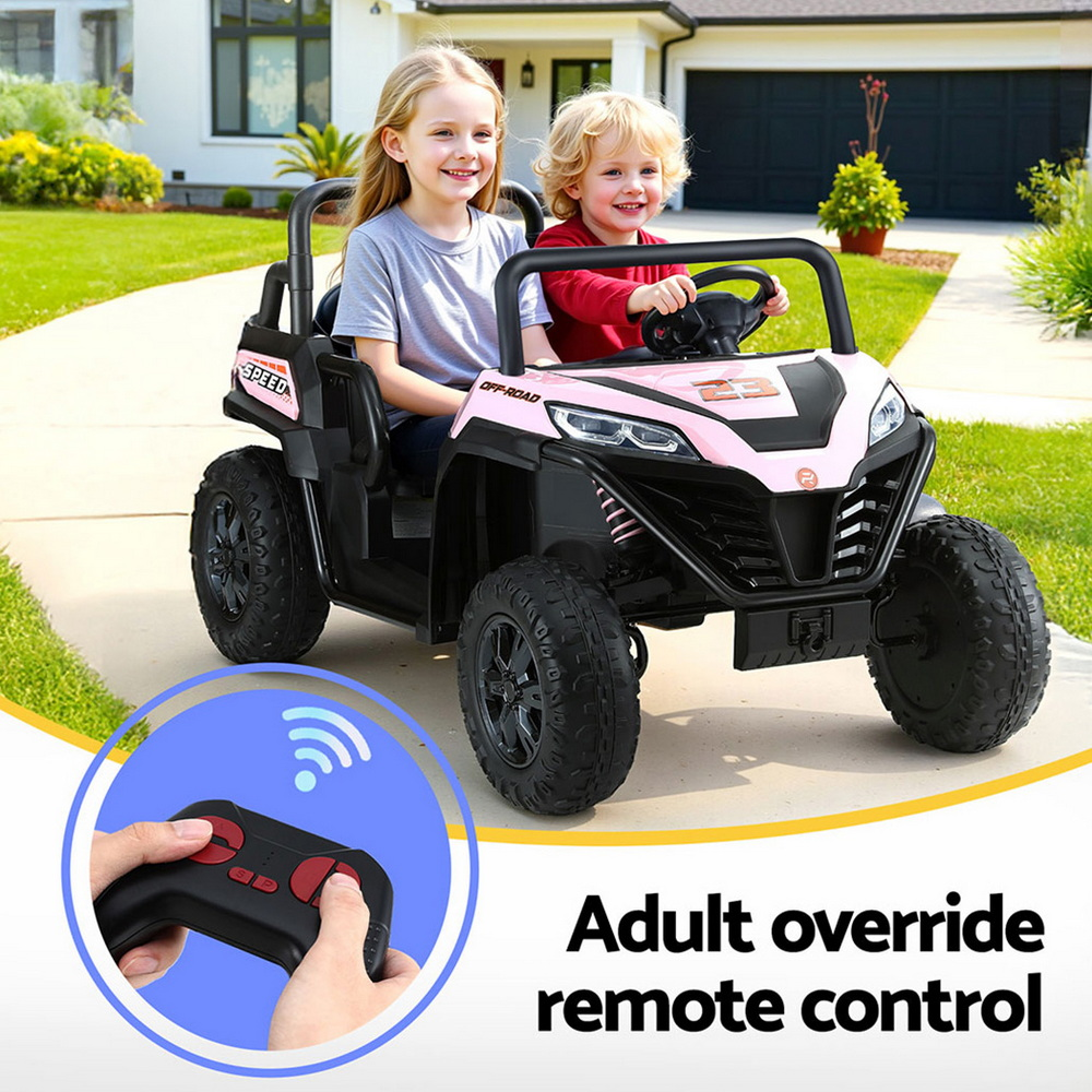 Kids Ride On Car Electric Toys Cars Headlight Music Remote Control Pink
