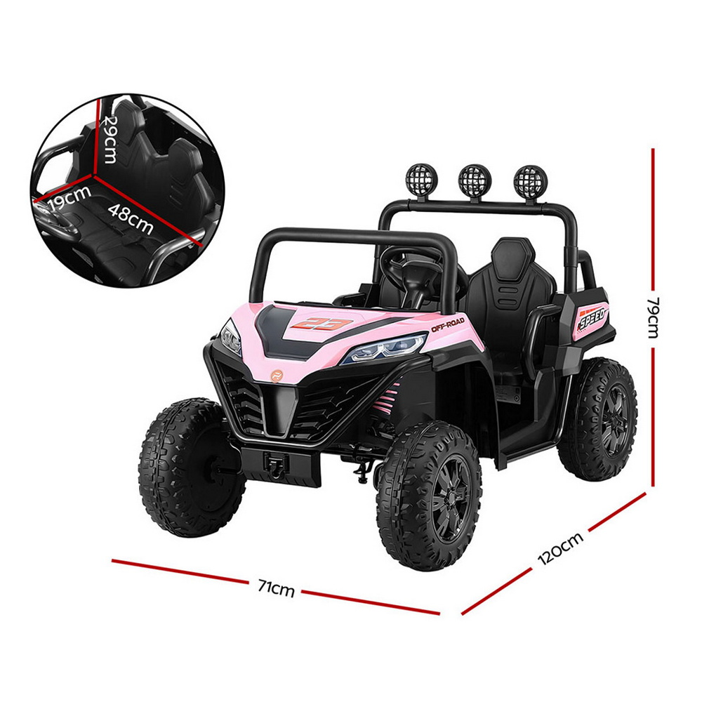 Kids Ride On Car Electric Toys Cars Headlight Music Remote Control Pink