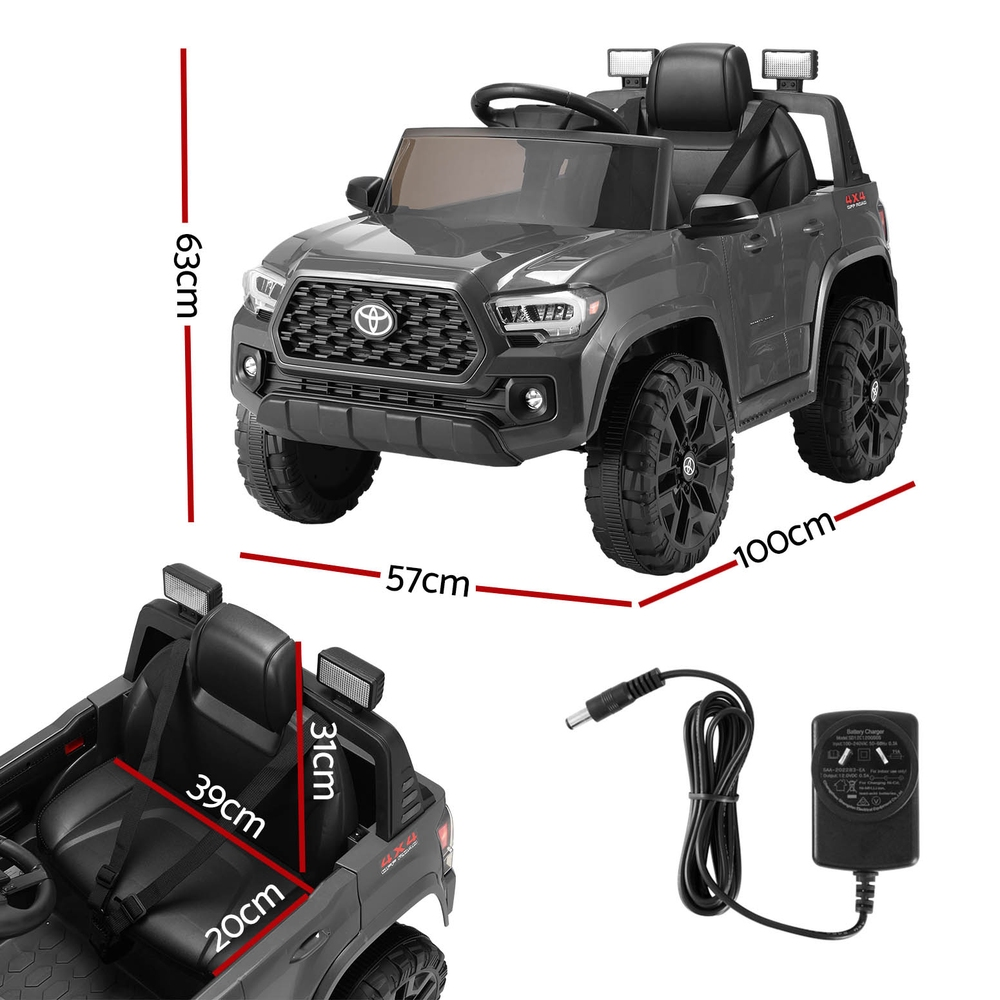 Kids Electric Ride On Car Toyota Tacoma Off Road Jeep Toy Cars Remote 12V black