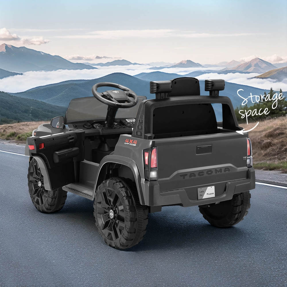 Kids Electric Ride On Car Toyota Tacoma Off Road Jeep Toy Cars Remote 12V black