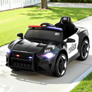 Kids Ride On Car Electric Patrol Police Cars Battery Powered Toys 12V Black