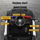 Kids Ride On Car Electric Patrol Police Cars Battery Powered Toys 12V Black