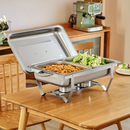 2 Pack 9L Chafing Dish Stainless Steel Bain Marie Food Warmer 2 Pans