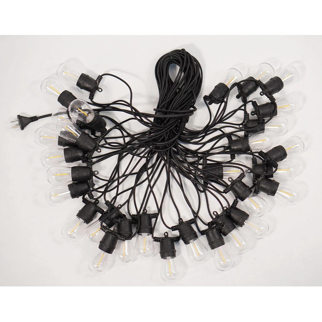 LED Festoon String Lights 50M Outdoor Garden Party Waterproof