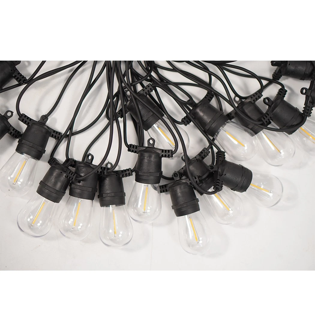 LED Festoon String Lights 50M Outdoor Garden Party Waterproof