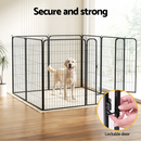 Pet Dog Playpen 48" 120cm Enclosure 8 Panel Cage Kennel Puppy Fence Play Pen