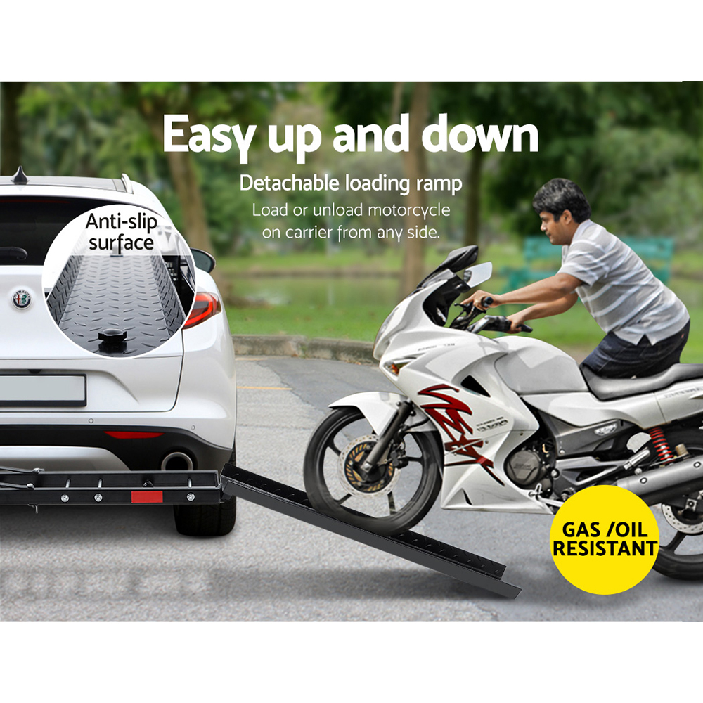 Motorcycle Motorbike Carrier Rack 2" Towbar Arm Rack Dirt Bike Ramp