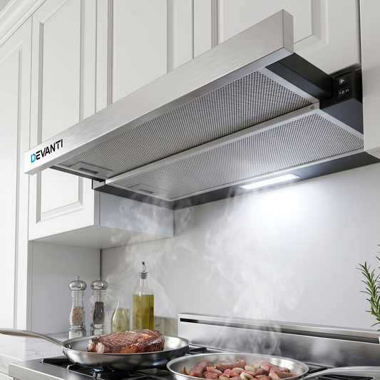 600mm Range Hood 60cm Slide out Rangehood Kitchen Canopy Stainless Steel