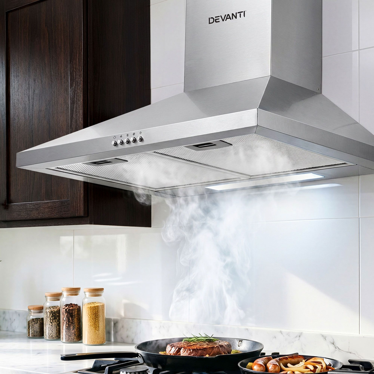 600mm 60cm Rangehood Stainless Steel Range Hood Home Kitchen Canopy