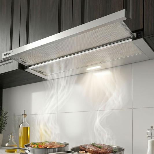 900mm Slide Out Range Hood – Stainless Steel Kitchen Canopy