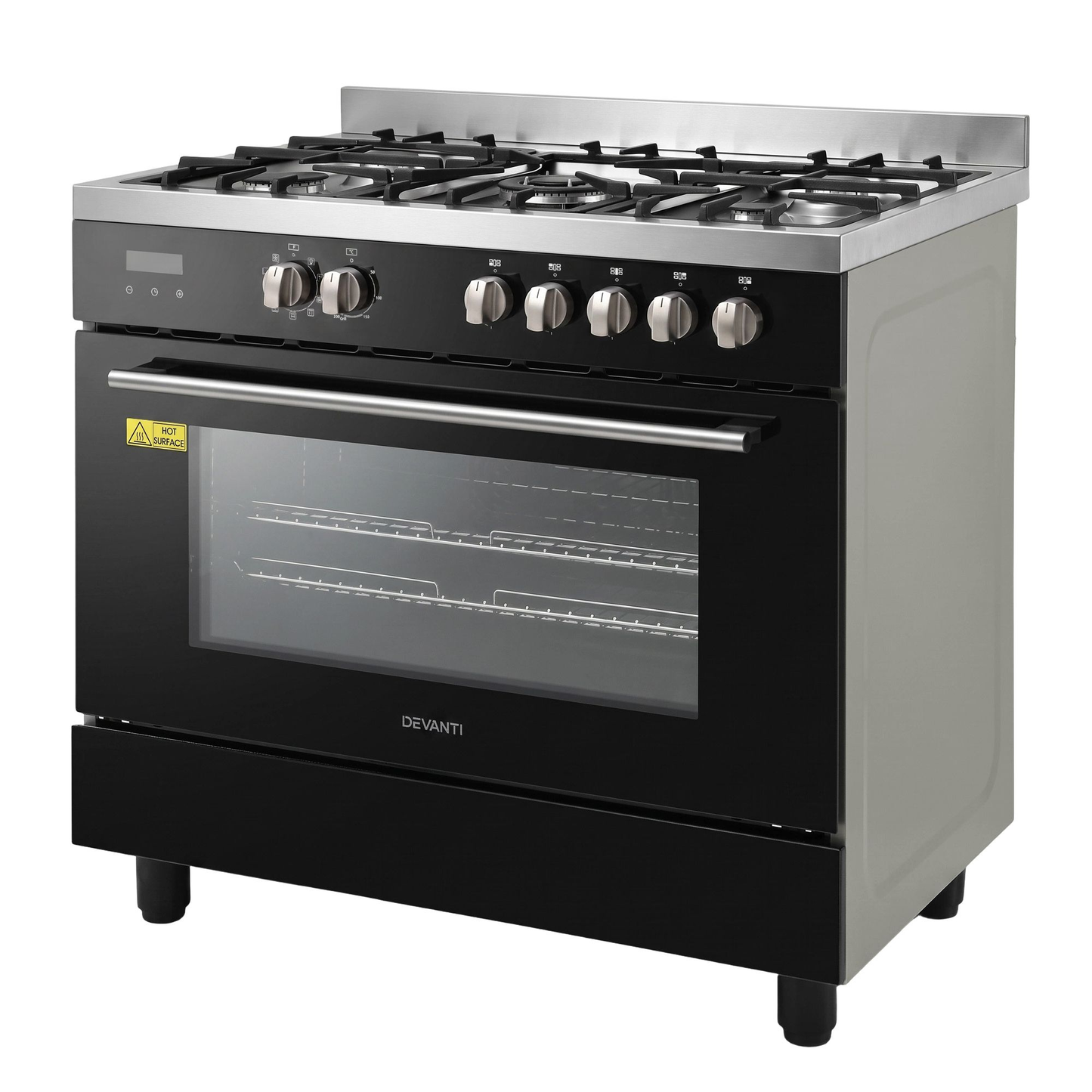90cm Dual Fuel Cooker Gas Cooktop Electric Oven 5 Burner ( pre order )