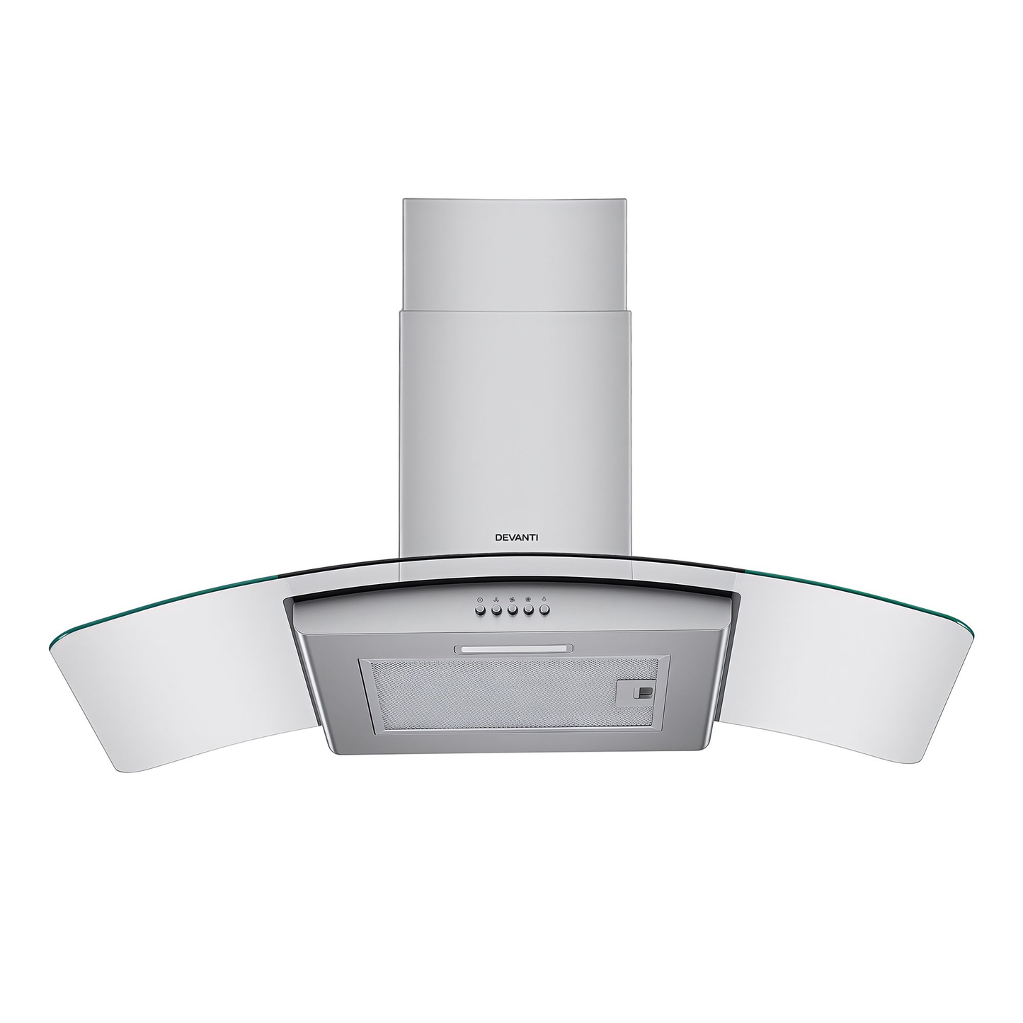 90cm Range Hood Curved Glass Canopy Rangehood Kitchen Exhaust Fan