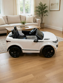Range Rover Electric Evoque 12V Ride-On LED Lights Music Kids Fun - White