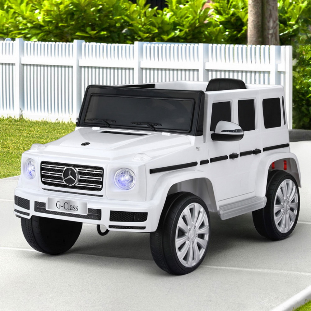 Kids Ride On Car Licensed G500 Electric Toys Horn Remote 12V White