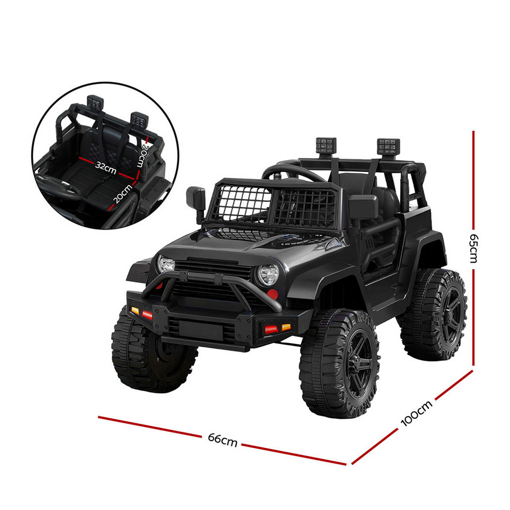 Kids Electric Ride On Car Jeep Toy Cars Remote 12V Black