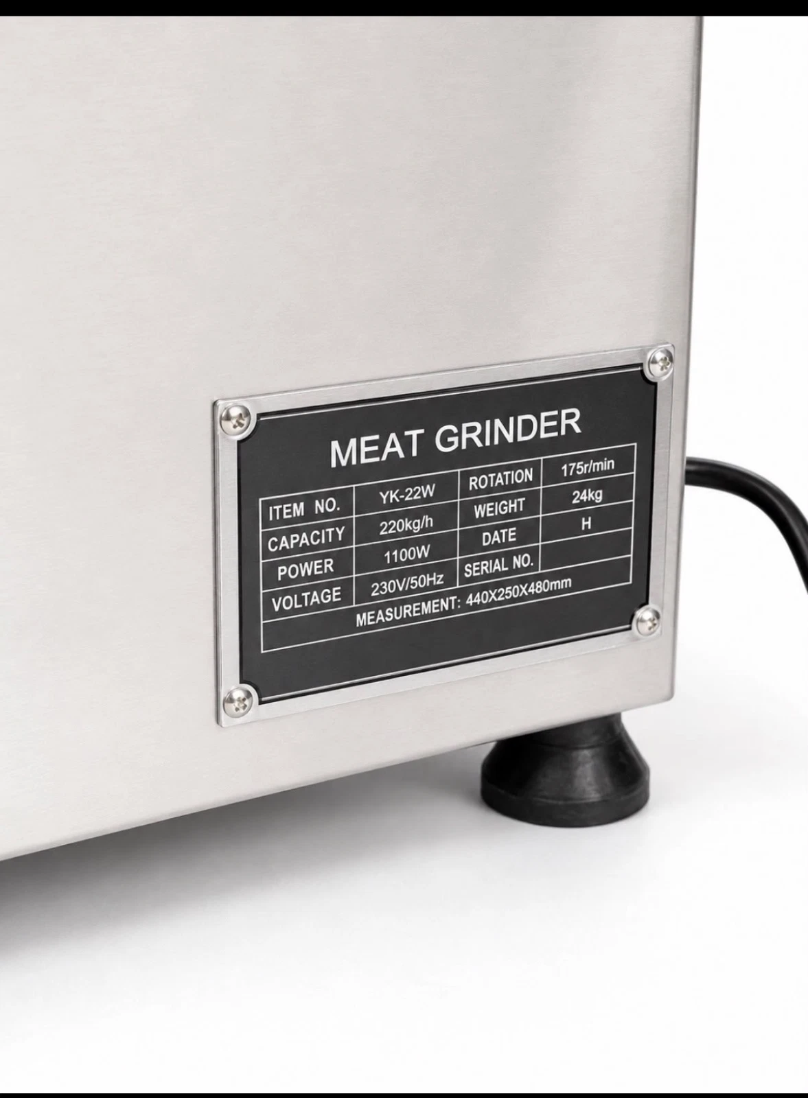 Size 22 Meat Mincer 220kg/hr - Electric Grinder Sausage Maker Filler Stuffer new