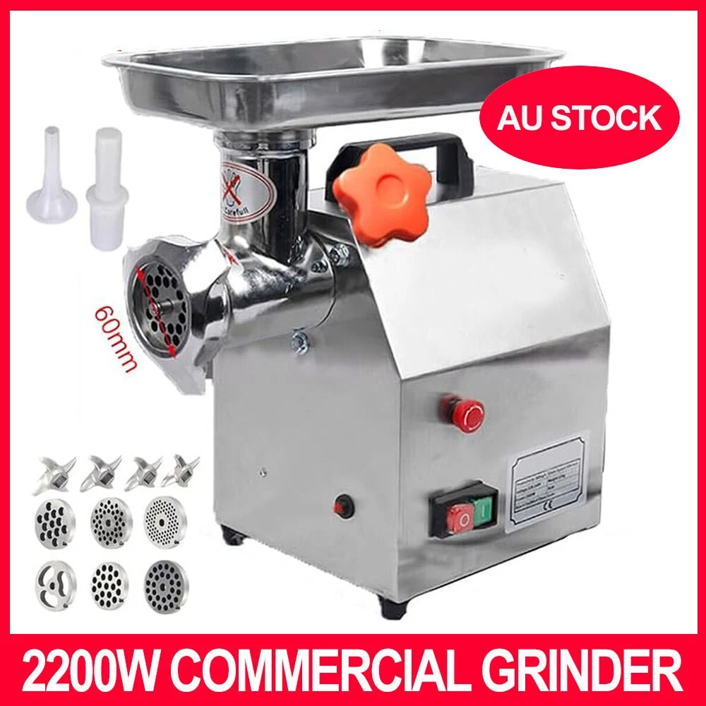 2200W Commercial Meat Grinder Electric Mincer Sausage Filler Maker 320kg/h AU