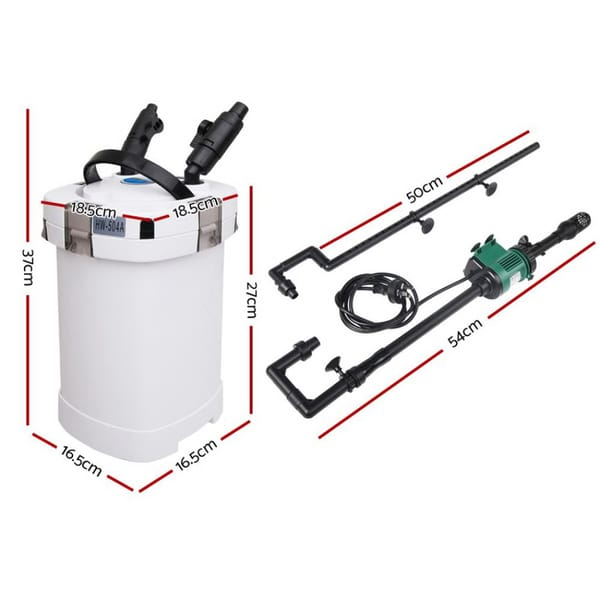 Giantz Aquarium Filter External Canister Pump Aqua Fish Tank Pond Marine 1250L/H