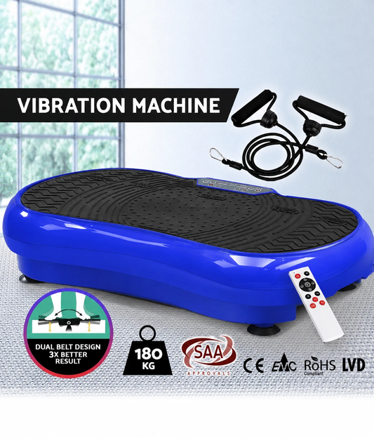 Vibration Plate Machine Fitness Exercise Platform Vibrator Home Gym Workout blue