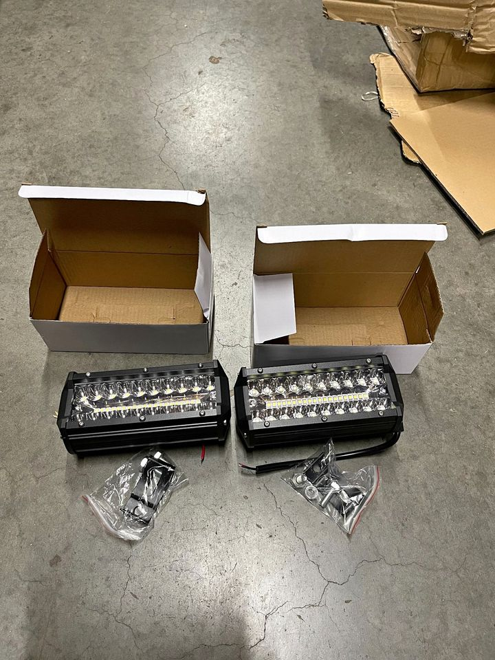 7inch CREE LED 2x Work Light Bar Spot Flood Work Driving Lights OffRoad 4WD