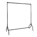 6FT Double Rail Clothes Rack Coat Stand Adjustable Garment Rolling Hanger