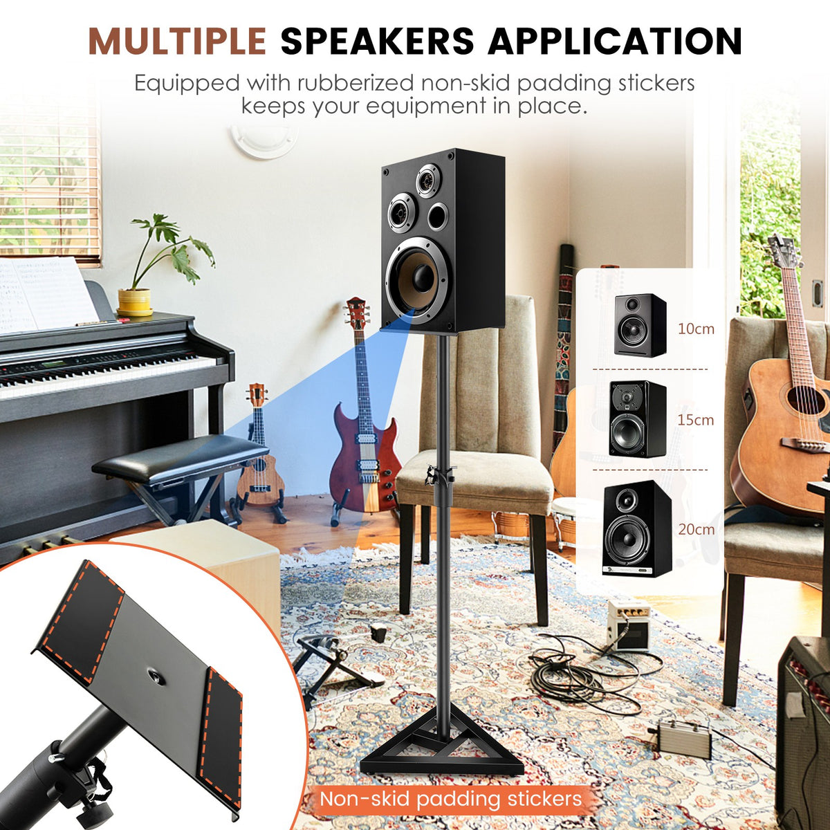 Pair of Adjustable Studio Monitor Speaker Stands - Brand New
