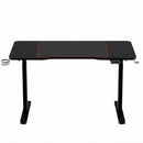 📦Electric Gaming Desk RGB Sit Stand Height Adjustable Table Black