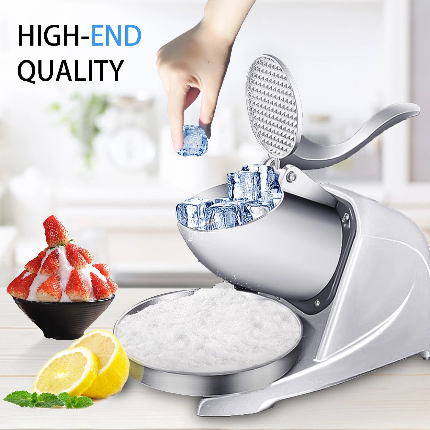 Electric Ice Crusher Shaver Snow Cone Maker Commercial Machine 250W