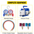 ✅3CFM 1 Stage Refrigerant Vacuum Pump Air Conditioning Vacuum Pump R134 Gauge