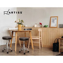 Round Salon Stool Swivel Barber Hair Dress Chair Hydraulic Lift PU Black