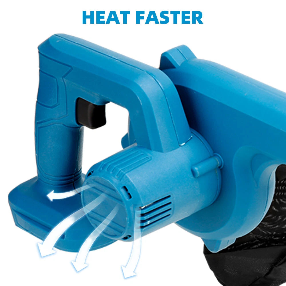 Cordless Leaf Blower Electric Handheld Dust Cleaner w/ Charger & Tube +2 Battery