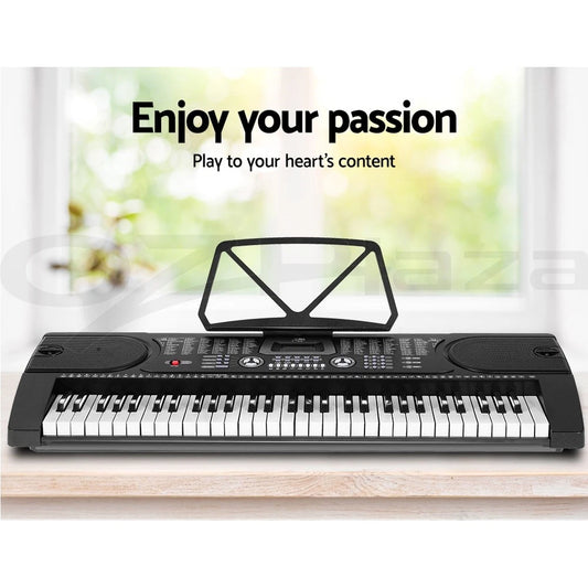 Alpha 61 Keys Digital Piano Keyboard Electronic Electric Keyboards Black