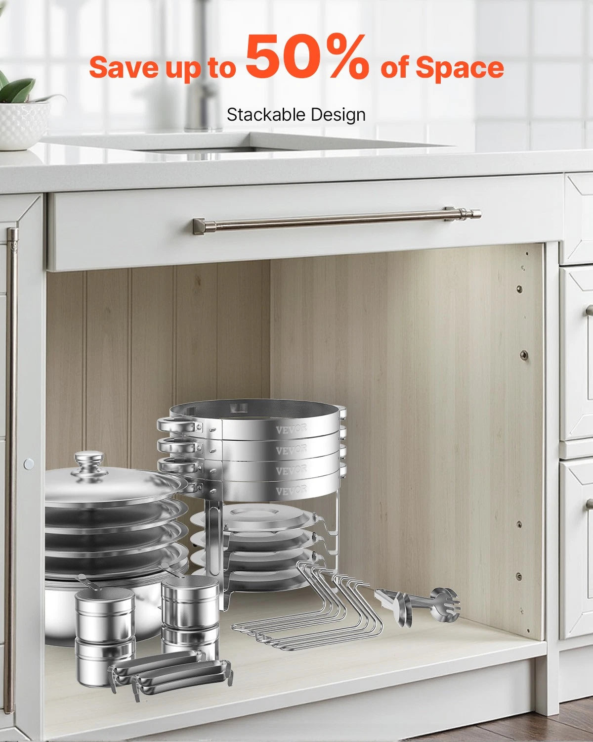 Round Chafing Dish Buffet Set Full-Size Pan Stainless Steel