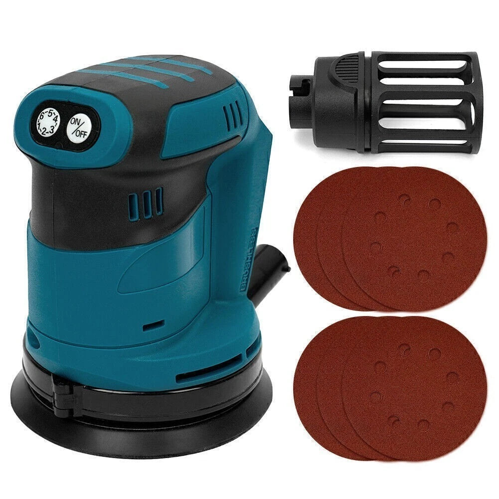 Brushless Cordless Random Orbital Sander Polisher 125mm For Makita 18v Battery
