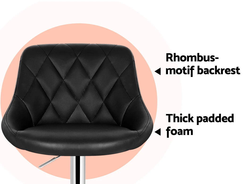 Elan Swivel Bar Stool - Black (Set of 2)
