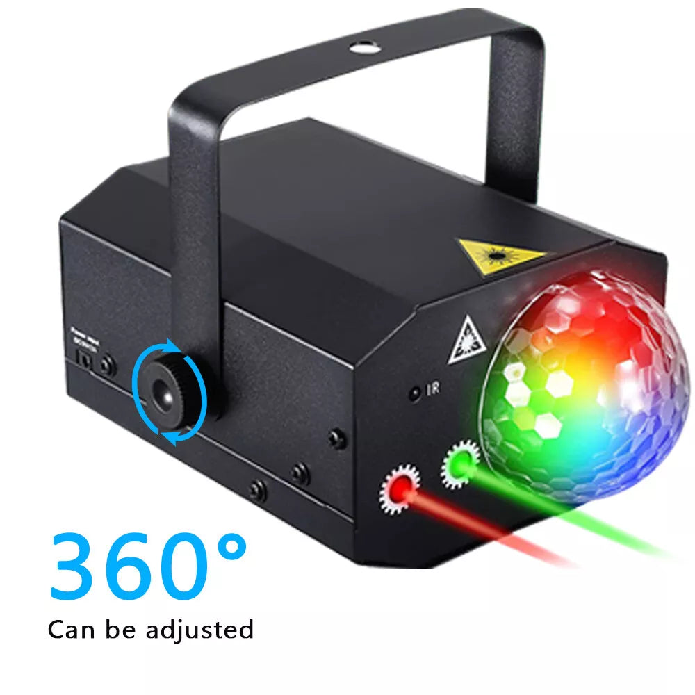 5V Laser Stage Disco Lights Party Lights LED RGB DJ Shows Projector Remote AUS