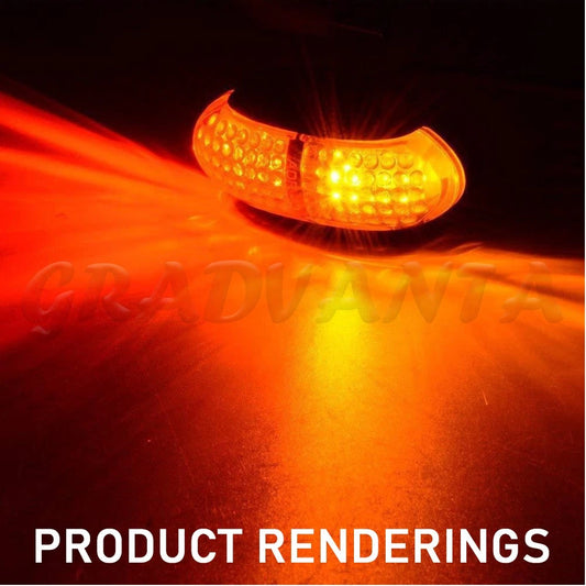 10X Red Amber LED Clearance Lights Side Marker Lamp Trailer Truck Caravan Lorry