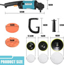 ✅Polisher Car Buffer Pad Electric Machine Tool Kit 6 Speed 1600W 240V 180mm 150mm