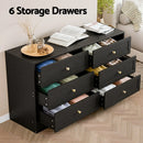 📦6 Chest of Drawers Tallboy Cabinet - LEIF Black
