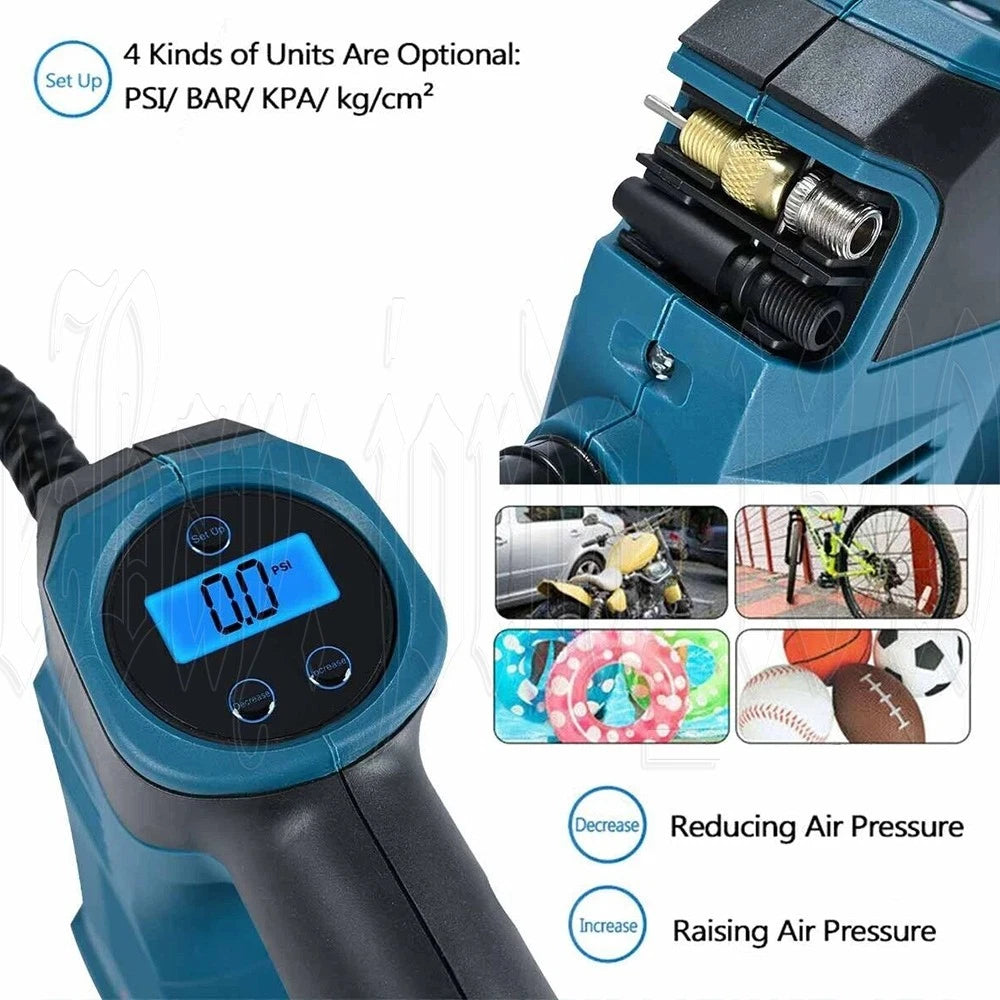 For Makita 18V Cordless Car Tyre Inflator Pump Air Compressor Battery Charger AU