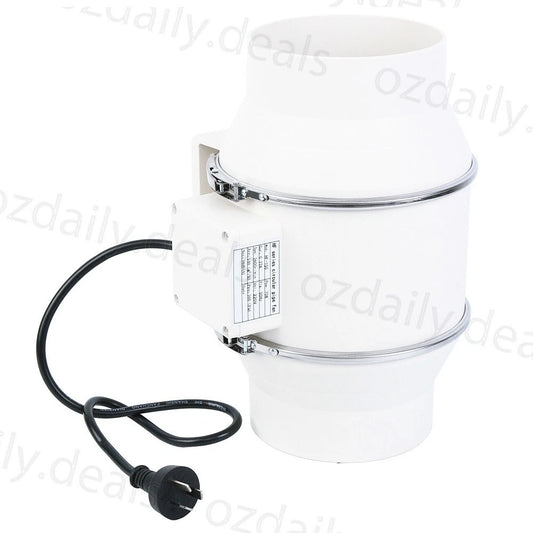 8" Extractor Fan Duct Hydroponic Inline Exhaust Vent Industrial+Remote New